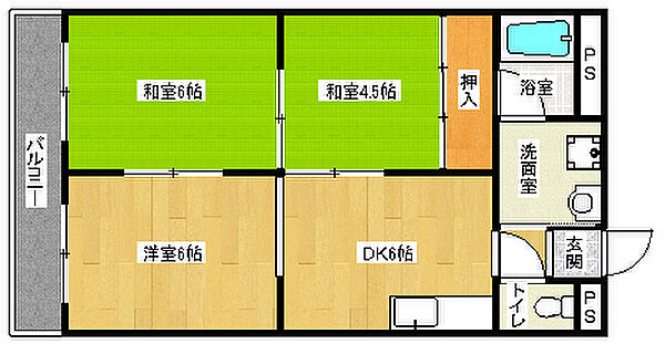 京都府京都市北区西賀茂柿ノ木町(賃貸マンション3DK・3階・50.00㎡)の写真 その2