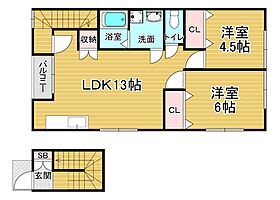 京都府京都市伏見区小栗栖小阪町（賃貸アパート2LDK・2階・51.40㎡） その2