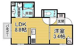 グランシャリオ正道 1LDKの間取図画像
