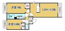 間取図画像 2LDK