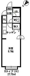 ル・ノール白石駅前1 1Kの間取図画像