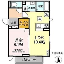 D Paina 小机町 105 ｜ 神奈川県横浜市港北区小机町（賃貸アパート1LDK・1階・40.32㎡） その2