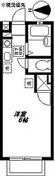 ファミールイイジマ ワンルームの間取図画像