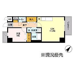 グレイスコート 1LDKの間取図画像