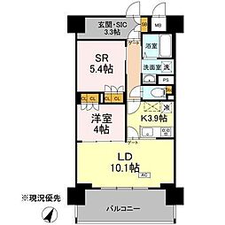 リーラ横浜川和町 1SLDKの間取図画像
