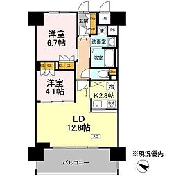 リーラ横浜川和町 2LDKの間取図画像