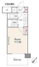 アルテーヌ新横浜 1Kの間取図画像