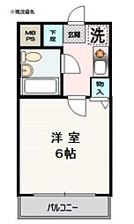 クリオ片倉町六番館 ワンルームの間取図画像