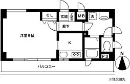 プレジール 1Kの間取図画像