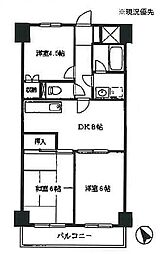 エクセレント北山田 3DKの間取図画像