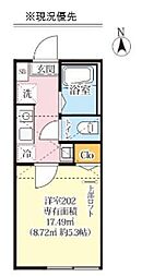 N-harbor Lagoon小机町 1Kの間取図画像