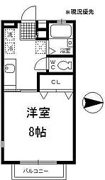 サニーコート 1Kの間取図画像