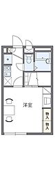 レオパレスリューヴァ 1Kの間取図画像