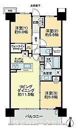 シティテラス小金井公園B棟 3LDKの間取図画像