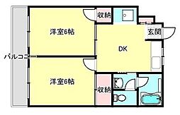 シルクレジデンス 2DKの間取図画像
