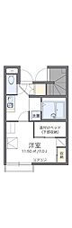 レオパレスライト1 1Kの間取図画像