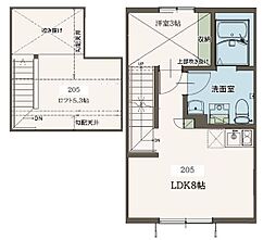 国分寺市日吉町1丁目アパート 1LDKの間取図画像