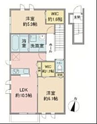 Maison de Soleil幸 2LDKの間取図画像