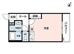 JR中央本線 豊田駅 徒歩8分の賃貸アパート 2階1Kの間取り