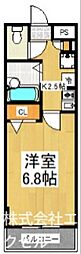 西武拝島線 小川駅 徒歩6分の賃貸マンション 1階1Kの間取り