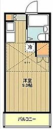 JR五日市線 東秋留駅 徒歩5分の賃貸アパート 2階1Kの間取り
