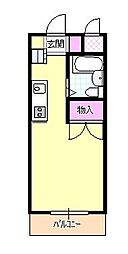 JR中央本線 八王子駅 バス8分 浅川橋下車 徒歩4分の賃貸マンション 2階1Kの間取り
