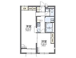 JR中央本線 西八王子駅 バス34分 下諏訪宿下車 徒歩2分の賃貸アパート 1階1LDKの間取り