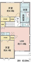 MTサンライズ1 2LDKの間取図画像