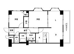 カーディナンス永山 2LDKの間取図画像