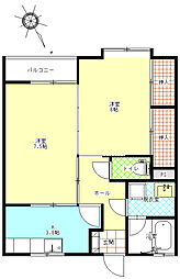 パストラル小林 2Kの間取図画像