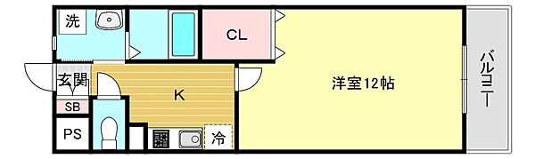 トアヴェール西宮 ｜兵庫県西宮市中須佐町(賃貸マンション1K・2階・36.10㎡)の写真 その2