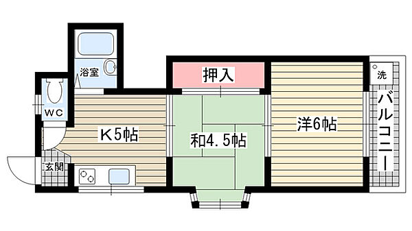 ウェストハイトゥリー ｜兵庫県西宮市高木西町(賃貸アパート2K・2階・32.00㎡)の写真 その2