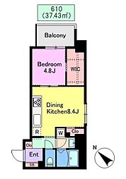CREDO新横浜 1LDKの間取図画像