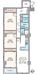 トーカンマンション三鷹 504 3LDKの間取り