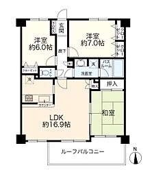 ライオンズマンション東葛西弐番館 3LDKの間取図画像