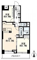 メイツ大森西 2LDKの間取図画像