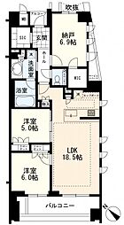 ジオ南青山 2SLDKの間取図画像