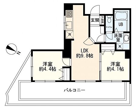 2LDK 間取り
