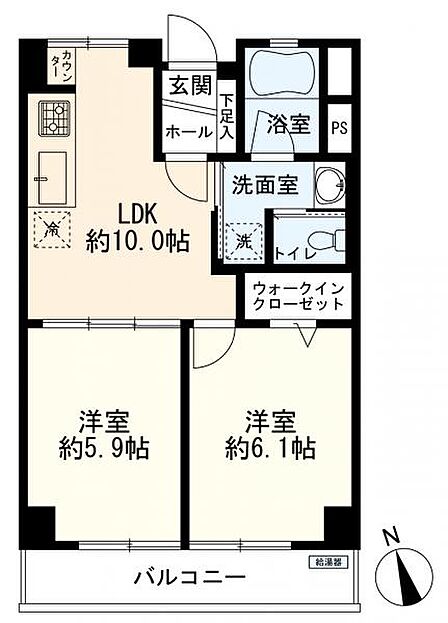 2LDK 間取り