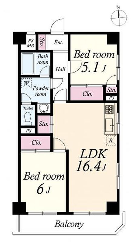 間取図　2LDK
