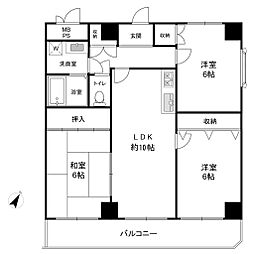 ハイツ本山 3LDKの間取図画像