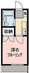 日吉シティーハイム 1Kの間取図画像