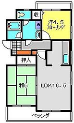 ガーデンハウス参番館 2LDKの間取図画像