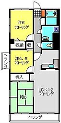グリーンヒルズ東光 3LDKの間取図画像