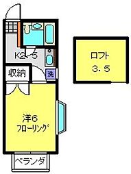 グリーンコーポ日吉 1Kの間取図画像