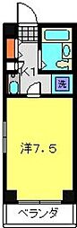 ラ・スール日吉 1Kの間取図画像