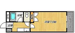 アメニティK.Sパート3 1Kの間取図画像