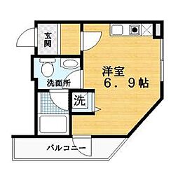 LISソフィア大東 ワンルームの間取図画像