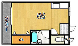 ミルフォード大東 ワンルームの間取図画像