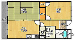 エスポワール 2DKの間取図画像